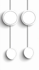 Modern infographic design with circles and shadow for product showcase