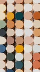 Fototapeta premium Vibrant array of crayon wrappers captures the playful essence of color through intricate textures and patterns in extreme close-up