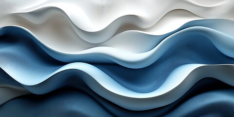 Fototapeta premium Abstract blue and white waves (24)