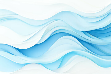 Fototapeta premium Abstract blue and white wave patterns in fluid motion design