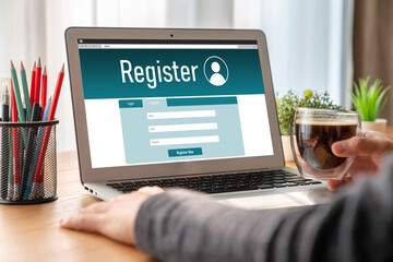 Online registration form for modish form filling on the internet website
