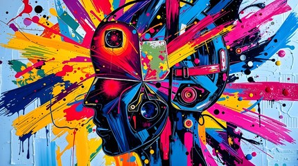 Colourful abstract illustration of a human mind