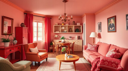 Modern Living Room with Cozy Fireplac