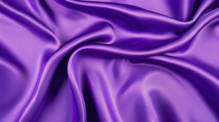 Obraz premium A close-up of luxurious, silky purple fabric, showcasing its smooth texture and elegant draping.