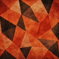 Abstract Geometric Pattern in Orange and Brown Tones