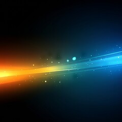 Abstract Image: Orange and Blue Light Streaks