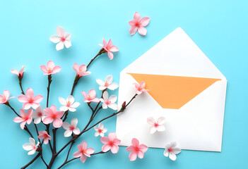 pink flowers and paper