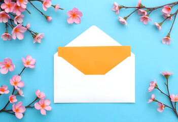 blank paper with flowers