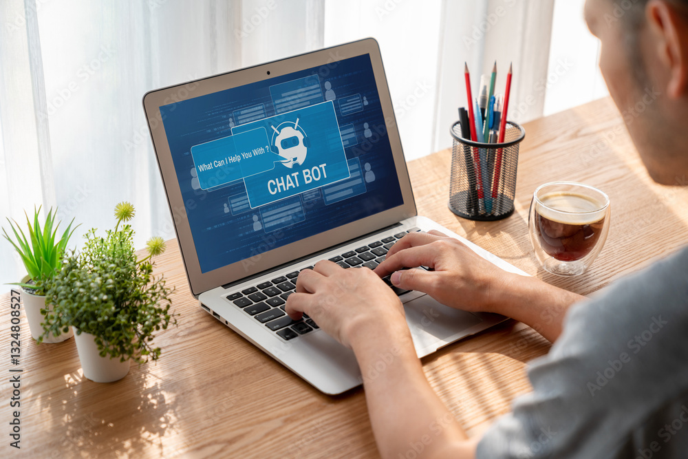 Poster chatbot software application for modish online business that automatically reply to customer questio