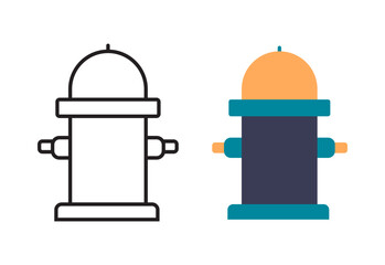 fire hydrant icon set
