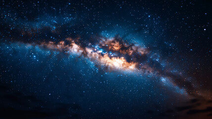 Obraz premium Stunning night sky reveals cosmic wonders above Galapagos Islands