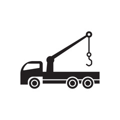 tow truck icon isolated on white