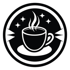 Coffee Break Symbol Design Vector Art Illustration - Modern and Stylish Icon for Coffee Lovers
