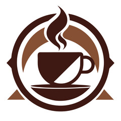 Coffee Break Symbol Design Vector Art Illustration - Modern and Stylish Icon for Coffee Lovers