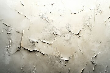 Obraz premium Textured beige wall with uneven, rough surface, showing plaster or stucco work.