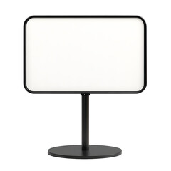 Fototapeta premium Empty Black Framed Sign on Stand, Ready for Custom Text