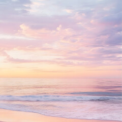 Obraz premium A pastel sunset with soft pink lavender