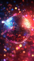 Disco Ball in a Sparkling Night: A Celebration of Light and Music