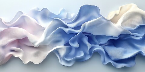Obraz premium Pastel fabric waves, flowing gently