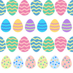 easter eggs seamless pattern, colorful background.