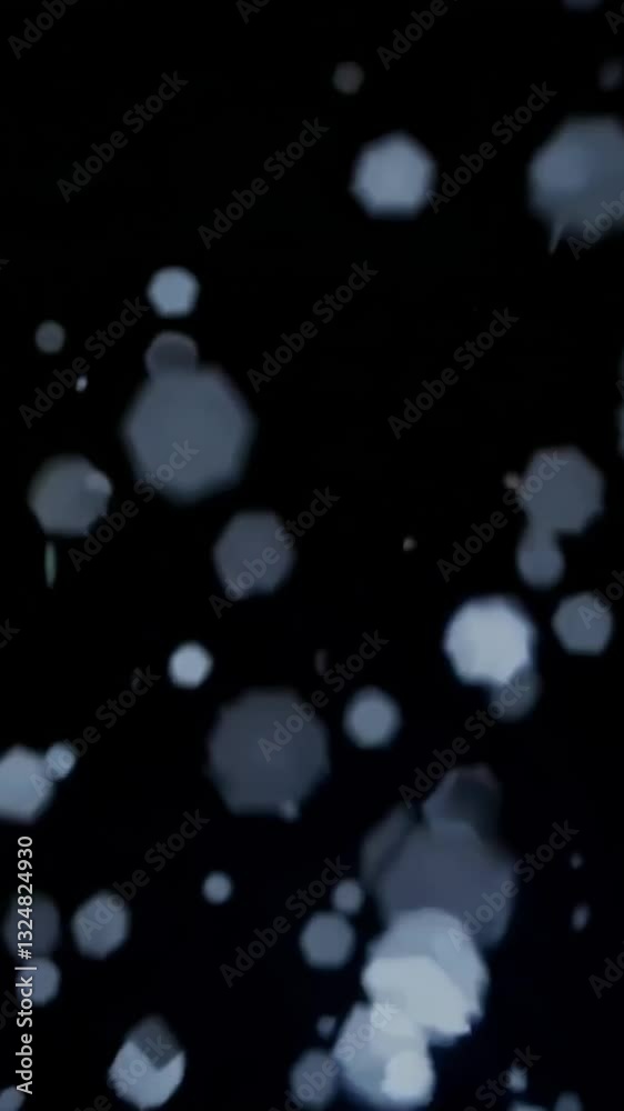 Poster abstract light particles dance in dynamic hexagonal patterns against dark backdrop