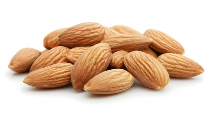 Fototapeta premium Nuts almonds isolated on white background