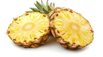 sliced pineapple in exotic summer fruit design
