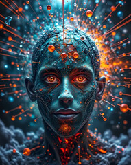 portrait of a woman with a mask