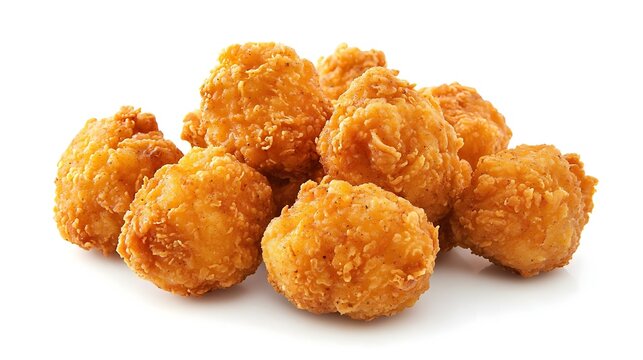 fried chicken ball isolated on white background