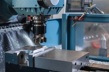 milling cutter for metal, hands of the master measure the detail of calipers
