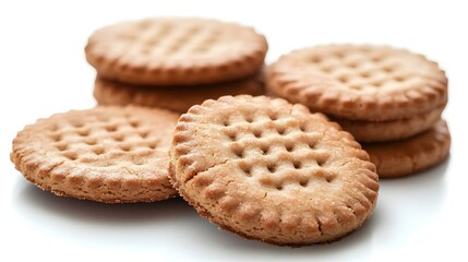 White chocolate biscuit cookies on white