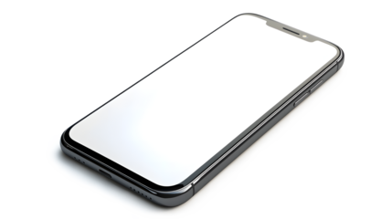 Modern Smartphone Mockup with Blank Screen isolated on a white background