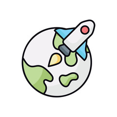 Space Mission vector icon