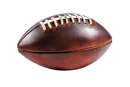 American football ball. Cut out on transparent