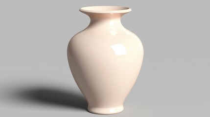 A white vase with a flared neck and a small base.