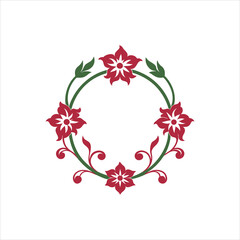 Victorian Floral Border Design Intricate Vector Artwork