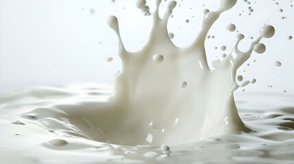 Milk Splash Stock Image In white Background