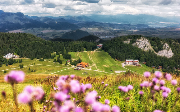 Resort Malino Brdo from hill Maline in Slovakia
