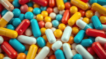 Colorful assortment of medication capsules and tablets, providing a variety of treatment options.