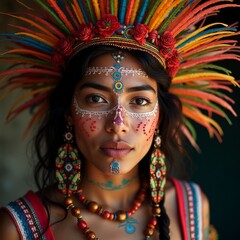 woman in carnival mask