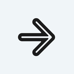 Simple black arrow graphic on soft background, directional guidance