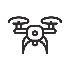 Black drone capturing images in mid-air, modern technology