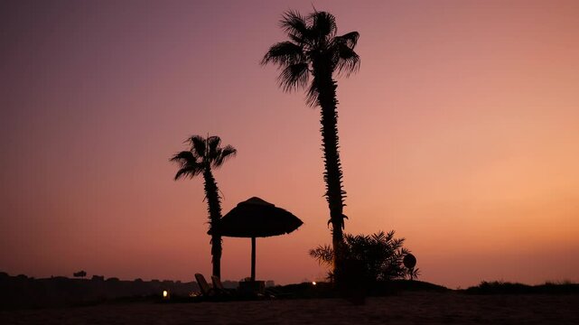 Experience the beauty of a tropical sunset with captivating clouds over the ocean, creating a serene atmosphere for exploration and relaxation, perfect for any resort getaway