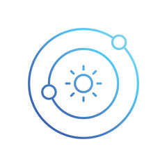 Solar System vector icon