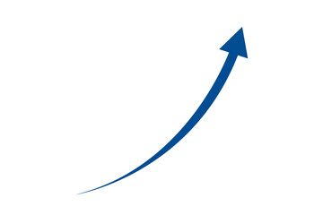 blue arrow on white transparent background