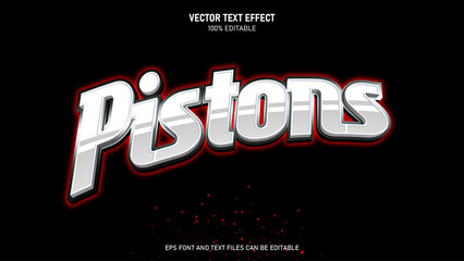 Piston 3d text style editable text effect