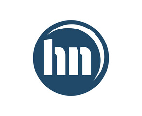 HN sport emblem or team logotype. Ball logo with a combination of Initial letter H and N for balls shop, sports company, training, club badge.