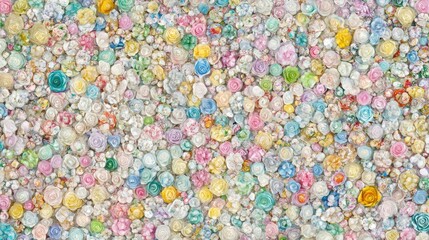 Colorful rose mosaic, textured background