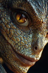 Fototapeta premium Reptilian female reptiles with scaly skin