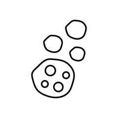 Asteroid vector icon